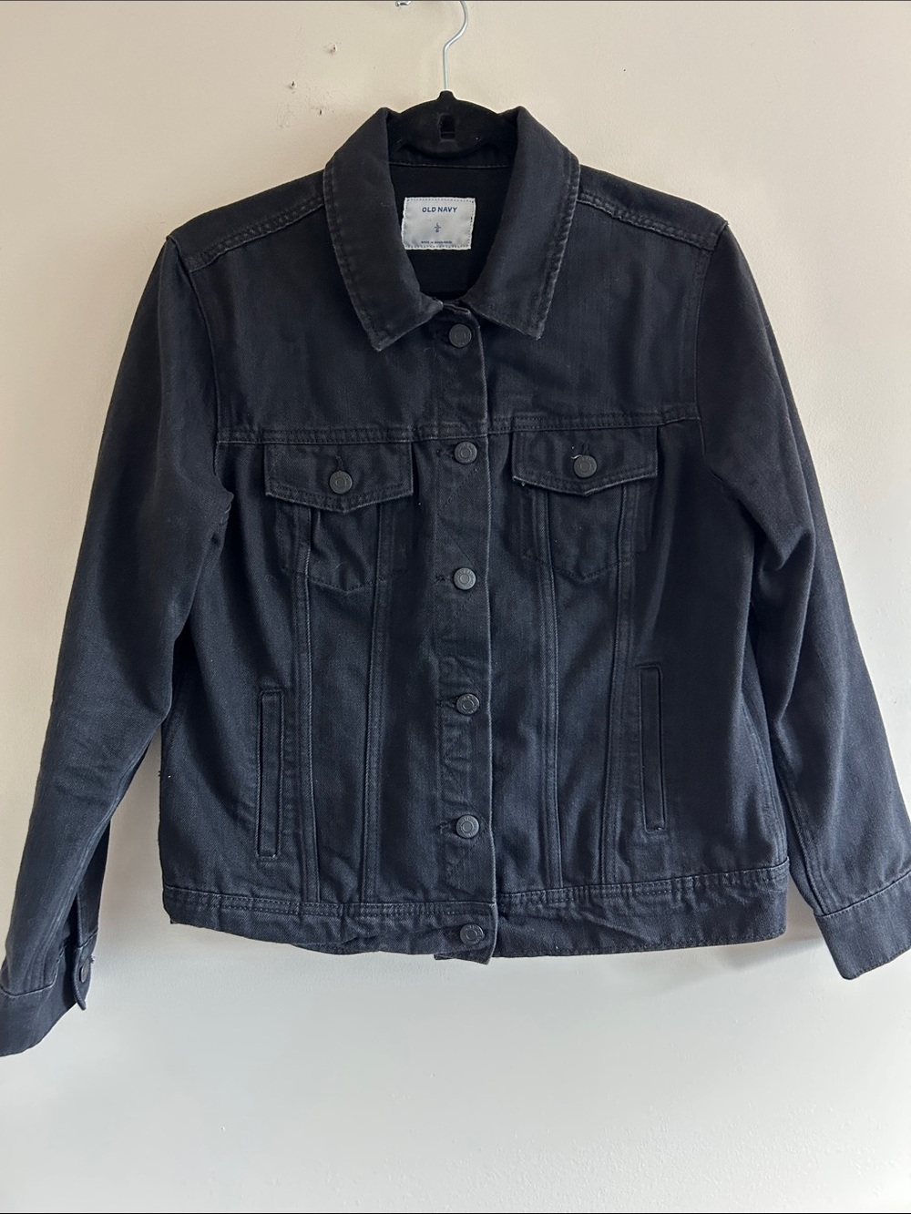 Old Navy Black Denim Trucker Jacket